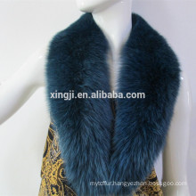 top quality dyed color real fox fur collar